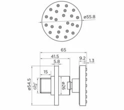 Niagara Equate Round Shower Body Jet Chrome -Duravit Sales Shop M 2019 12 26 14 28 21 441