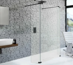 Kudos Ultimate Black 1952mm High Flat 8mm Glass Shower Panel -Duravit Sales Shop M 2019 12 3 14 22 58 626