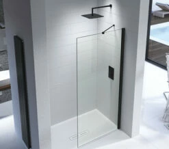 Kudos Ultimate Black 1952mm High Flat 8mm Glass Shower Panel -Duravit Sales Shop M 2019 12 3 8 56 29 181