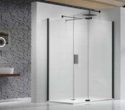 Kudos Ultimate Black 1952mm High Flat 8mm Glass Shower Panel -Duravit Sales Shop M 2019 12 3 8 56 50 822