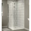 Aqualux Shine 6 Walk In 1900mm High Polished Silver Shower Panel