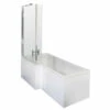 Nuie Square White Shower Bath Set