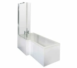 Nuie Square White Shower Bath Set