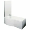 Nuie B-Shaped White Shower Bath Set