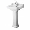 Hudson Reed Richmond Square Basin White And Full Pedestal
