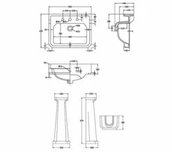 Hudson Reed Richmond Square Basin White And Full Pedestal -Duravit Sales Shop M 2019 3 27 11 48 23 815