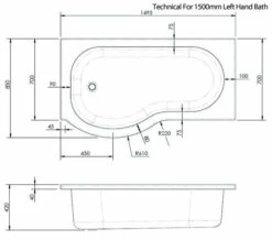 Nuie P-Shaped White Shower Bath -Duravit Sales Shop M 2019 3 27 13 7 55 946