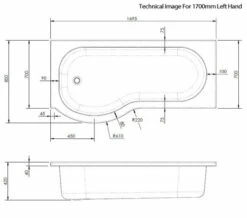 Nuie P-Shaped Shower Bath White 7 Nuie P-Shaped Shower Bath White -Duravit Sales Shop M 2019 3 28 10 29 47 160
