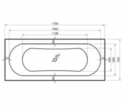 Hudson Reed Otley Round 1700mm Double Ended Eternalite Acrylic Bath -Duravit Sales Shop M 2019 3 4 7 36 13 13