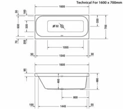 Duravit Happy D2 Built-In Bath With Frame -Duravit Sales Shop M 2019 4 20 10 15 1 236 1