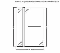 Nuie 1435mm High Square Bath Screen -Duravit Sales Shop M 2019 4 26 10 57 14 593