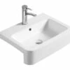 Hudson Reed Vessel 570 X 415mm Rectangular Semi-Recessed Basin White
