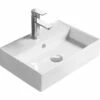Hudson Reed Vessel 500 X 350mm Rectangular Countertop Basin White