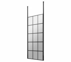 Hudson Reed Black Frame Shower Screen And Ceiling Post