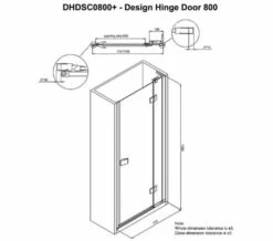 Crosswater Design 8 1950mm High Hinged Shower Door With Inline Panel -Duravit Sales Shop M 2019 6 14 11 39 22 987