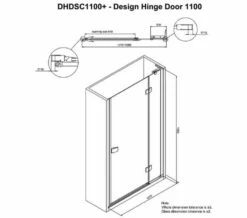 Crosswater Design 8 1950mm High Hinged Shower Door With Inline Panel -Duravit Sales Shop M 2019 6 14 11 39 29 192