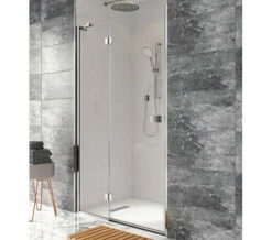 Crosswater Design 8 1950mm High Hinged Shower Door With Inline Panel