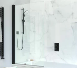 Crosswater Design 8 Frame-less Single Panel Bath Screen 850 X 1500mm