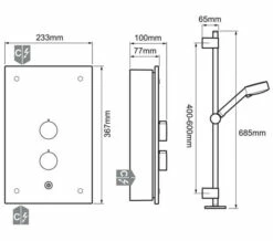 Mira Galena 9.8kW Thermostatic Electric Shower Slate Effect With Kit -Duravit Sales Shop M 2019 7 8 10 7 35 505