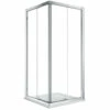 Twyford Geo Corner Entry Shower Cubicle With 6mm Glass And Polished Silver Frame