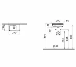 VitrA Integra Compact Wall Hung Basin With Overflow Hole -Duravit Sales Shop M 2020 1 16 9 36 14 87