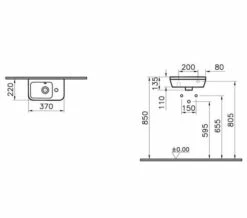 VitrA Integra Compact Wall Hung Basin With Overflow Hole -Duravit Sales Shop M 2020 1 16 9 36 57 866