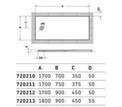 Duravit Tempano Flush Fitted Rectangle Shower Tray With Pre-mounted Sealing Collar -Duravit Sales Shop M 2020 1 3 10 1 9 6