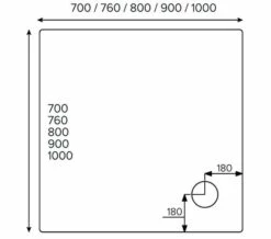Just Trays JTUltracast 4 Up-stand Square Tray 4 Just Trays JTUltracast 4 Up-stand Square Tray -Duravit Sales Shop M 2020 2 29 6 17 2 799