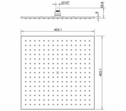 Crosswater Zion Square Fixed Chrome Shower Head -Duravit Sales Shop M 2020 3 24 14 18 35 666