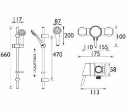 Bristan Acute Thermostatic Surface Mounted Shower Valve With Adjustable Riser Rail -Duravit Sales Shop M 2020 3 26 12 30 21 6