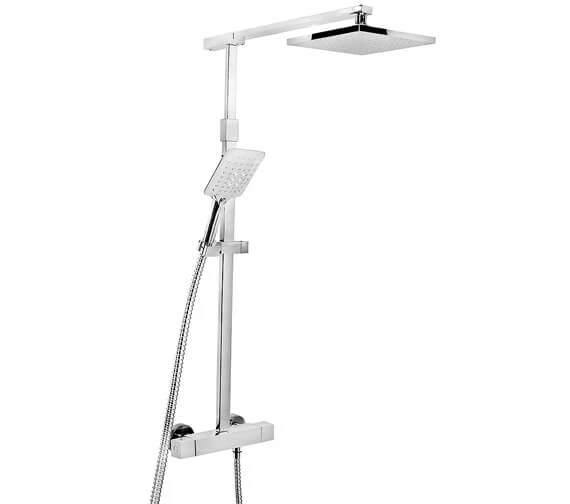 Bristan Quadrato Exposed Fixed Head Chrome Bar Shower With Diverter And Kit 1 Bristan Quadrato Exposed Fixed Head Chrome Bar Shower With Diverter And Kit