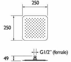 Bristan Square Stainless Steel Slimline Fixed Chrome Shower Head -Duravit Sales Shop M 2020 3 5 9 36 20 879