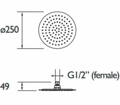 Bristan Square Stainless Steel Slimline Fixed Chrome Shower Head -Duravit Sales Shop M 2020 3 5 9 37 38 253