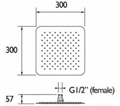 Bristan Square Stainless Steel Slimline Fixed Chrome Shower Head -Duravit Sales Shop M 2020 3 5 9 39 4 303