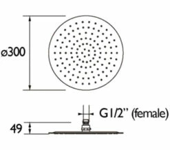 Bristan Square Stainless Steel Slimline Fixed Chrome Shower Head -Duravit Sales Shop M 2020 3 5 9 39 52 914