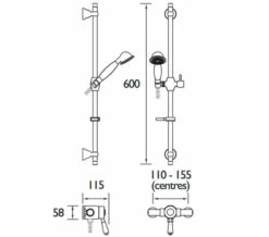 Bristan Colonial Thermostatic Chrome Shower Valve With Adjustable Riser Kit -Duravit Sales Shop M 2020 4 2 11 30 30 752