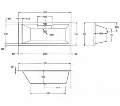 Aqua Legend Square Single Ended Whirlpool Bath -Duravit Sales Shop M700 2020 10 26 7 51 10 272 1