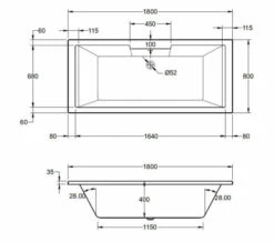 Aqua Legend Square Single Ended Standard White Bath - Sizes Available 14 Aqua Legend Square Single Ended Standard White Bath - Sizes Available -Duravit Sales Shop M700 2020 10 26 7 51 25 653