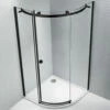 Aquaglass Sphere 8mm Black Framed 1200 X 900mm Offset Quadrant Enclosure