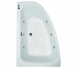 Aqua Cloud 1500 X 1000mm Offset Corner Whirlpool Bathtub