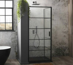 Aquaglass Velar 8mm Black Corner Entry Enclosure