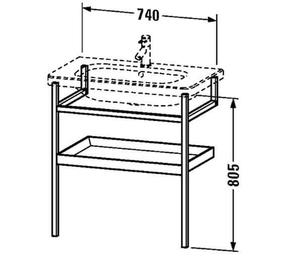 Duravit DuraStyle Floor-Mounted Towel Rail With Shelf 4 Duravit DuraStyle Floor-Mounted Towel Rail With Shelf - Image 4