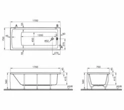 VitrA Neon 750mm Wide Single Ended Standard Bath 5 VitrA Neon 750mm Wide Single Ended Standard Bath -Duravit Sales Shop M700 2020 12 9 9 14 35 131