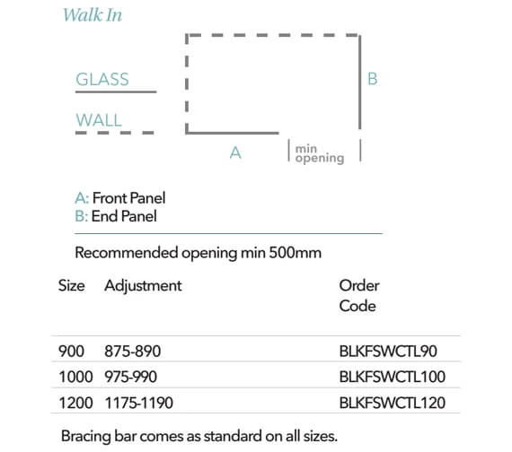 Merlyn Black Squared Showerwall Wetroom Panel - BLKFSWCTL90 2 Merlyn Black Squared Showerwall Wetroom Panel - BLKFSWCTL90 - Image 2