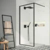 Merlyn Black Framed Showerwall Wetroom Panel