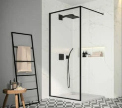 Merlyn Black Framed Showerwall Wetroom Panel