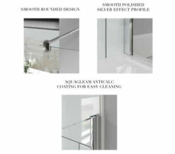 Aqualux Shine 6 Walk In 1900mm High Polished Silver Shower Panel -Duravit Sales Shop M700 2020 8 27 8 29 36 889