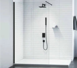 Merlyn Black Frameless Wetroom Panel