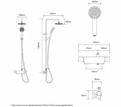 Aqualisa Midas 220 Chrome Bar Mixer Shower With Slide Rail Kit -Duravit Sales Shop M700 2020 9 25 13 28 6 248