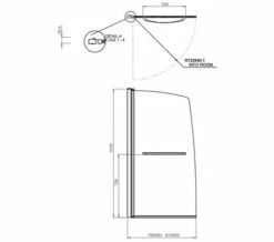 Aqualux Aqua 5 Half Frame 800mm X 1500mm Bath Screen